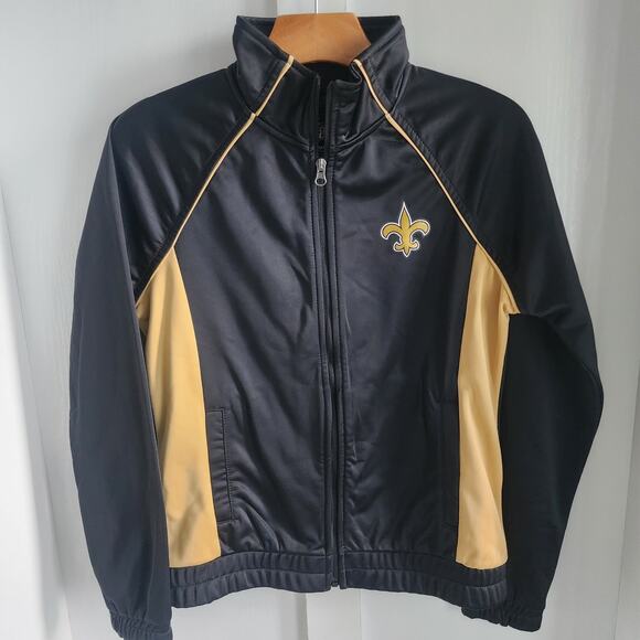 NFL Team Apparel New Orleans Saints Women's Size Small Zip  Rhinestone Bling - Picture 3 of 10